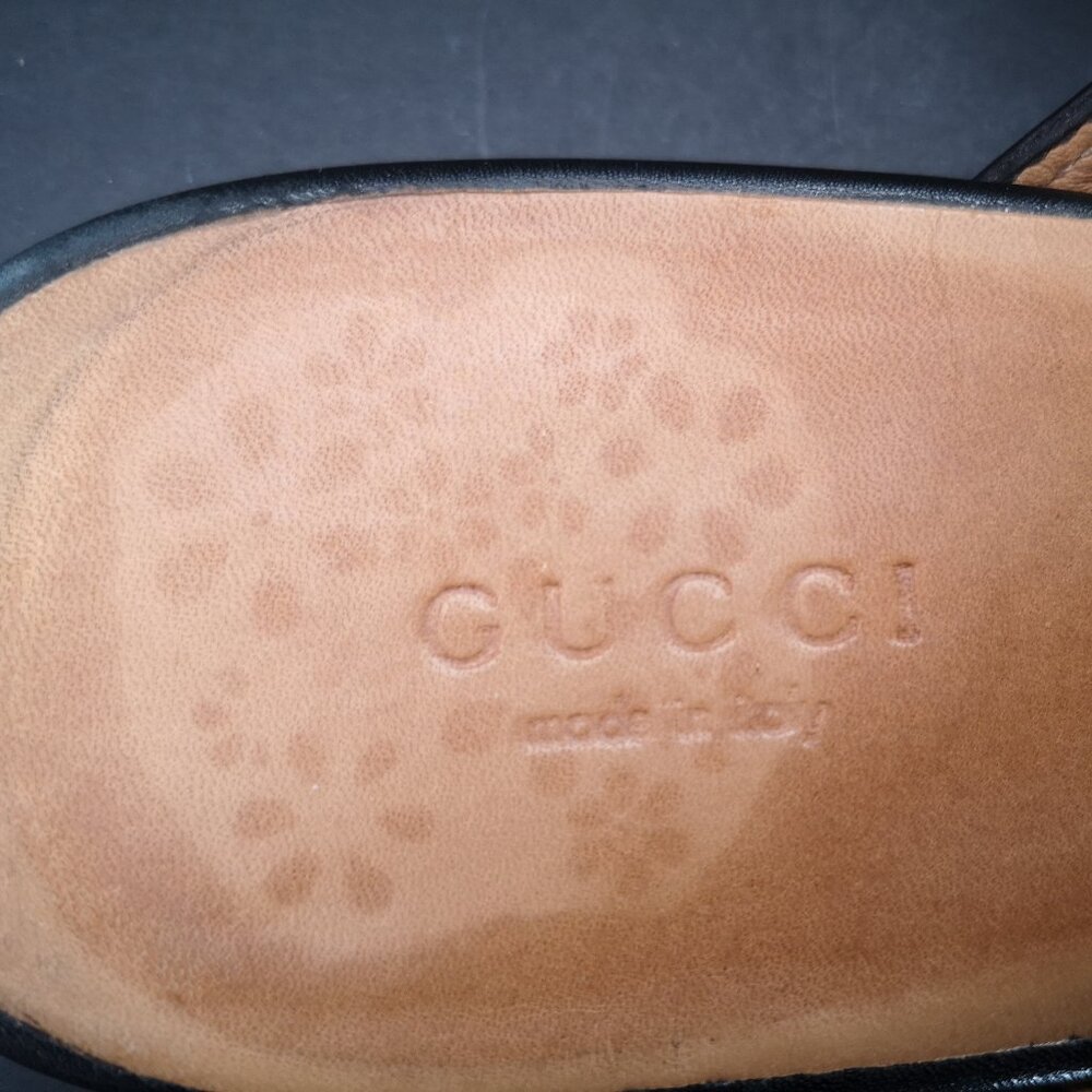 Gucci Ladies Size 39.5 (Approx. 9.5 US) Black Leather Princetown Slipper / Mules - Picture 9 of 9